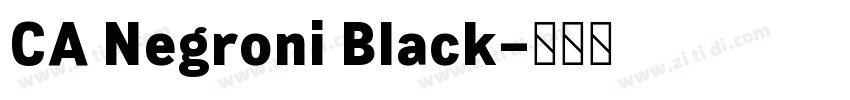 CA Negroni Black字体转换